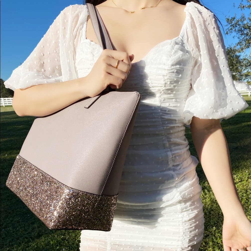 Gaby’sBags👜💕- Kate spade large tote gray glitter - Picture 8 of 8